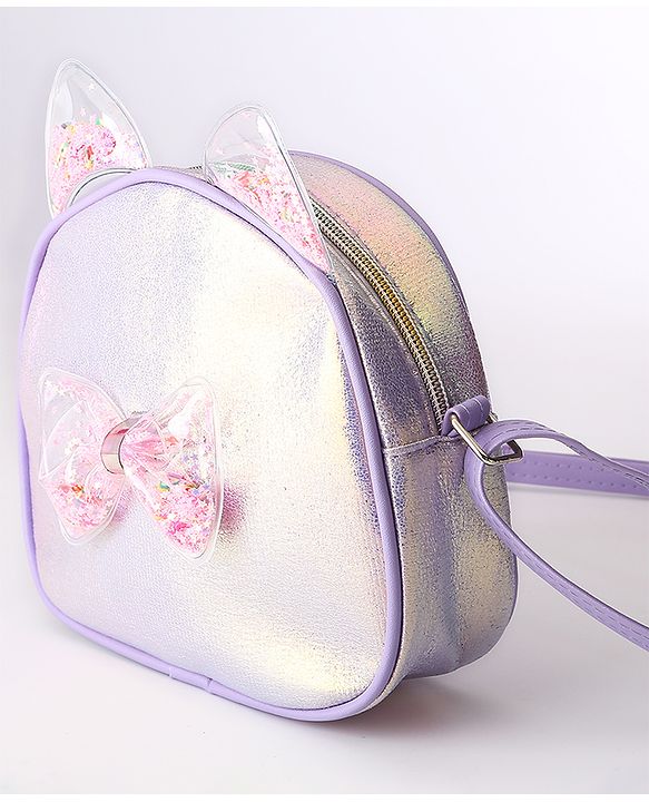 Babyhug Glitter Sling Bag - Purple