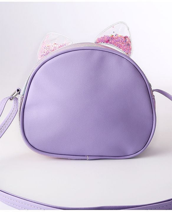 Babyhug Glitter Sling Bag - Purple