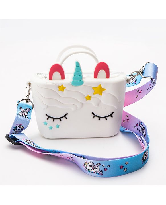 Babyhug Sling Bag Unicorn Design - White