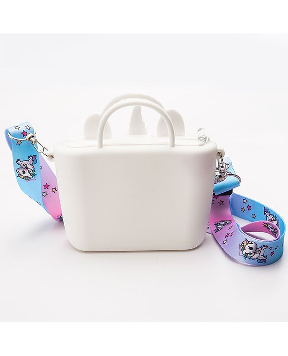Babyhug Sling Bag Unicorn Design - White
