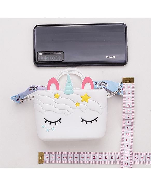 Babyhug Sling Bag Unicorn Design - White