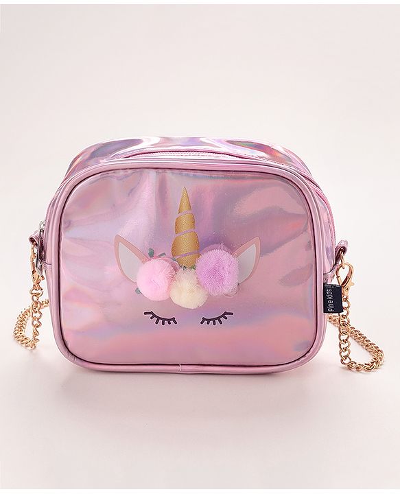 Pine Kids Sling Bag Unicorn Design - Pink