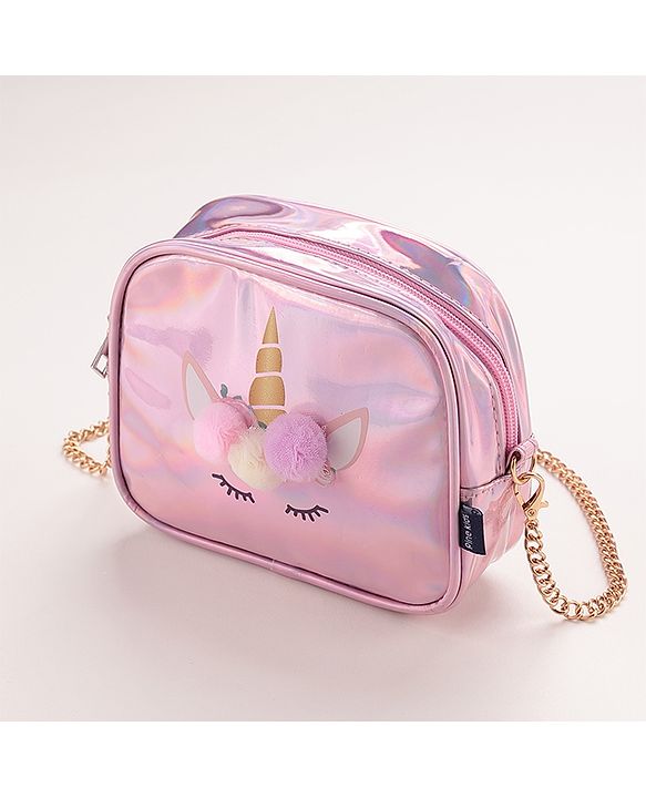 Pine Kids Sling Bag Unicorn Design - Pink