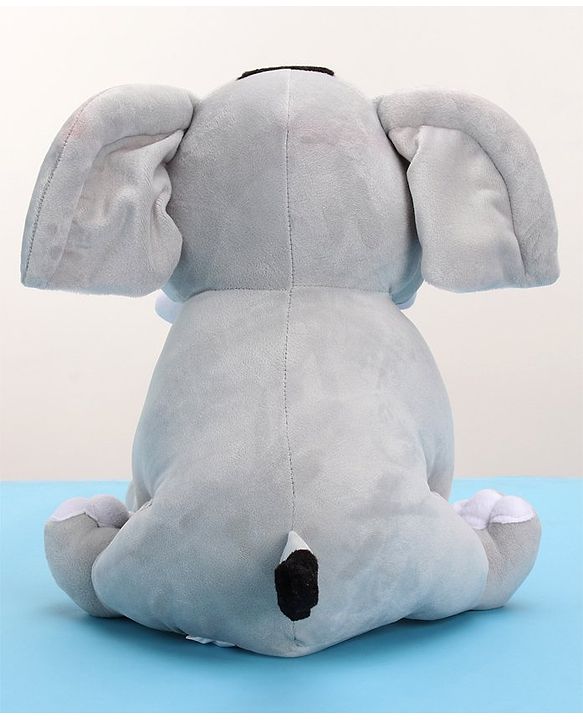 Babyhug Elephant with attached Monkey Soft Toy for Kids|Huggable Plush Animal Duo for Snuggles,Imaginative Play & Emotional Development|Cuddly Toy ideal for gifting|2+ Years|BIS|Height-30 cm