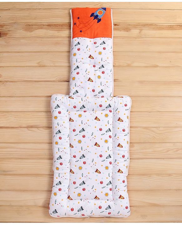 Babyhug Premium Muslin Sleeping Bag Rocket Print - Multicolor