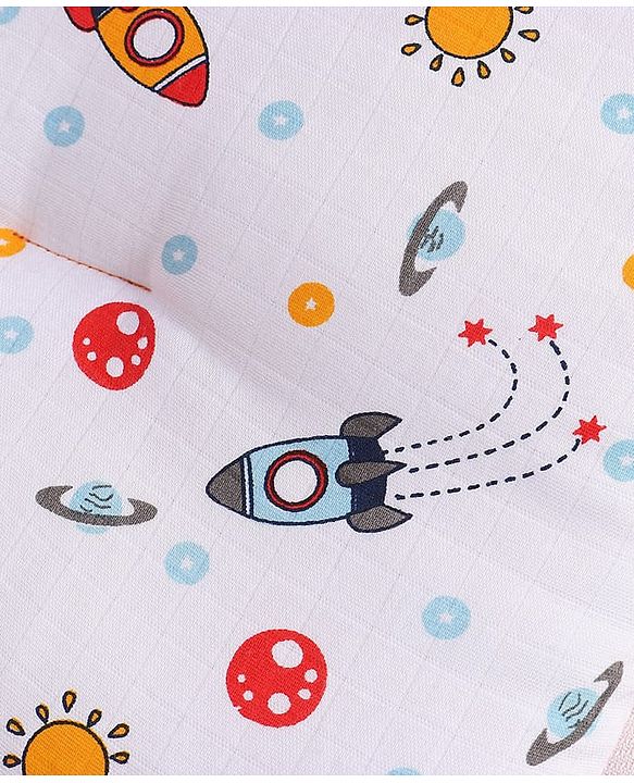 Babyhug Premium Muslin Sleeping Bag Rocket Print - Multicolor