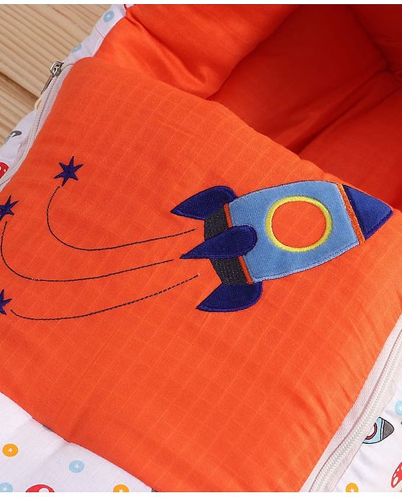 Babyhug Premium Muslin Sleeping Bag Rocket Print - Multicolor
