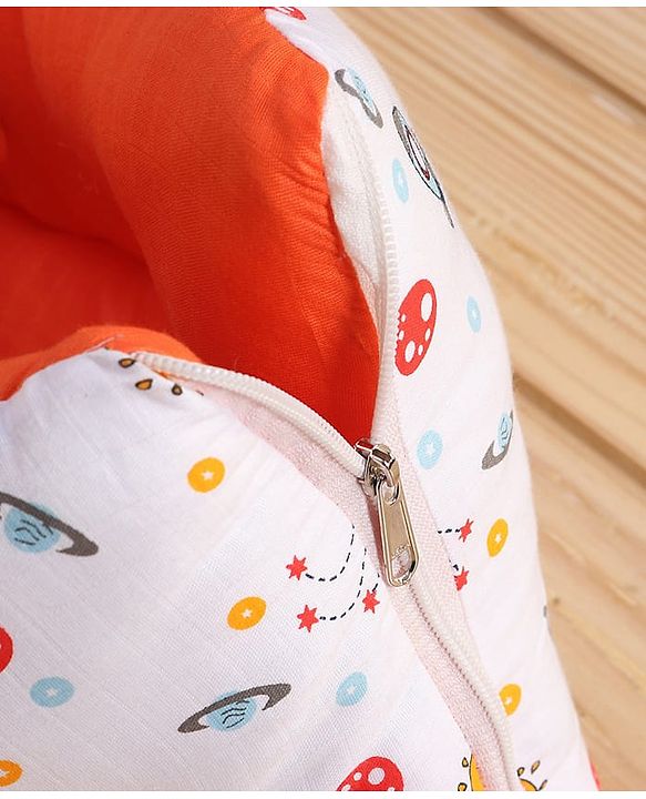 Babyhug Premium Muslin Sleeping Bag Rocket Print - Multicolor