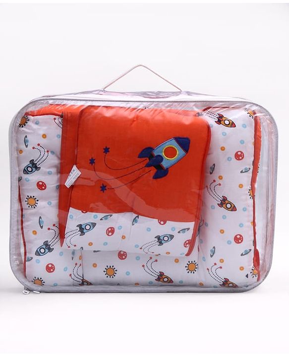 Babyhug Premium Muslin Sleeping Bag Rocket Print - Multicolor