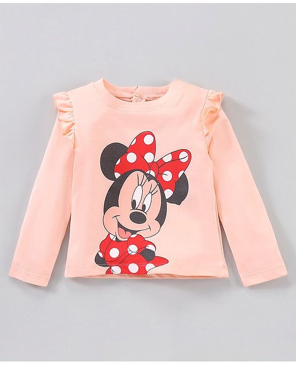 Babyhug Cotton Knit Full Sleeves T-Shirts Disney's Minnie & Daisy Printed Pack of 2 - Multicolour