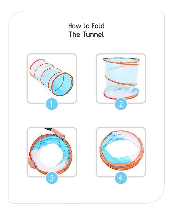 Babyhug Fun Amusement Park 3-in-1 Pool Play Tent House | Combines Tent, Ball Pool & Playhouse | Social & Creative Team Play | Inspires Imagination, Helps Develop Social Skills | Blue | BIS Certified