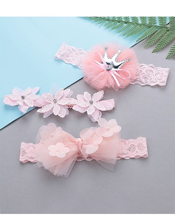 Babyhug Free Size Head Band Set of 3 - Multicolour