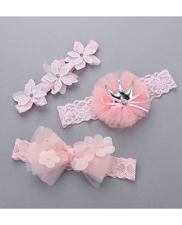 Babyhug Free Size Head Band Set of 3 - Multicolour