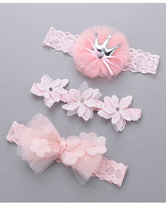Babyhug Free Size Head Band Set of 3 - Multicolour