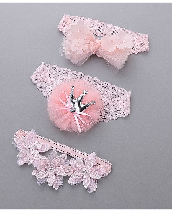 Babyhug Free Size Head Band Set of 3 - Multicolour