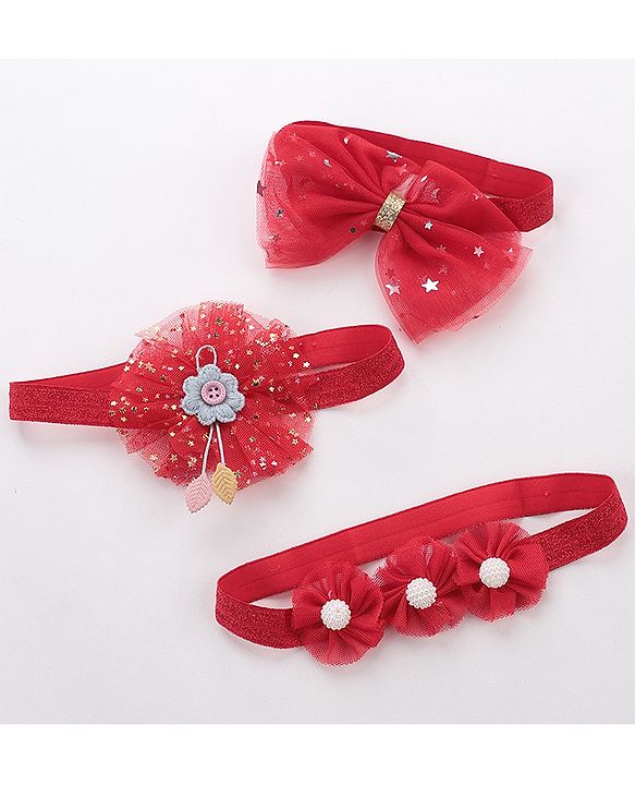 Babyhug Free Size Head Band Set of 3 - Multicolour