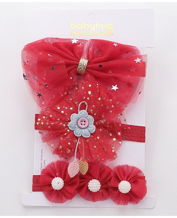 Babyhug Free Size Head Band Set of 3 - Multicolour