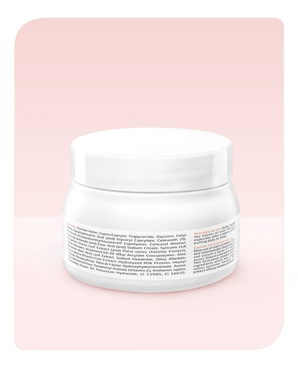 Babyhug Advanced Sensitive Peach Milk Butter - 100 g, For Sensitive Face and Body, Light Cream Texture