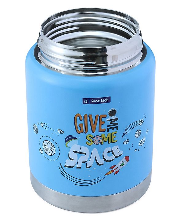 Pine Kids Stainless Steel Printed Food Jar - Blue