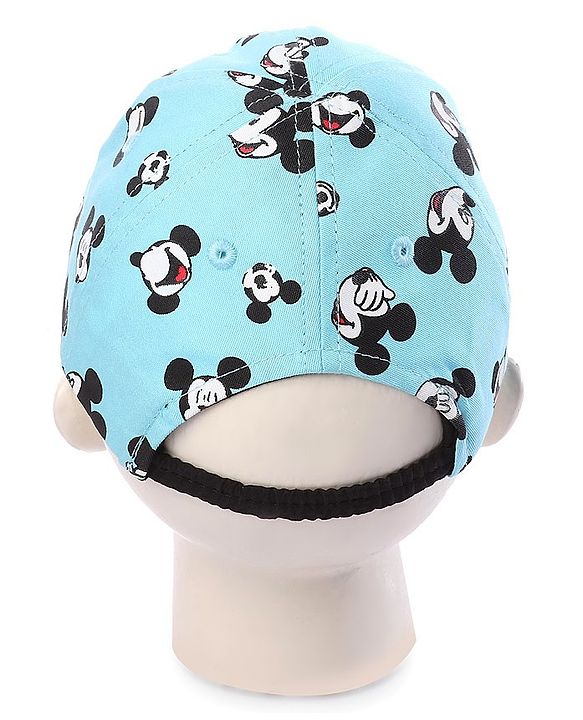 Babyhug Baby Cap Mickey Mouse Print Blue - Diameter 15.5 cm