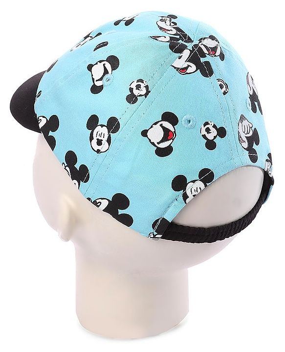 Babyhug Baby Cap Mickey Mouse Print Blue - Diameter 15.5 cm