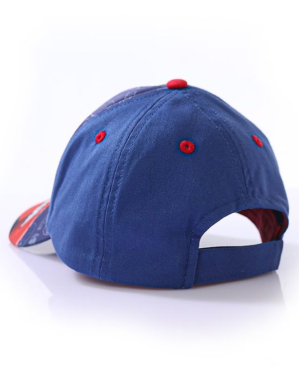 Babyhug Baby Summer Cap Spiderman Print Multicolor - Diameter 17.5 cm - 50 Multi Color