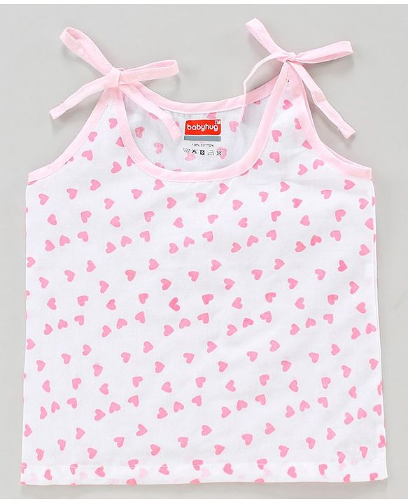 Babyhug 100 % Cotton Sleeveless Jhablas Pack of 3- Pink