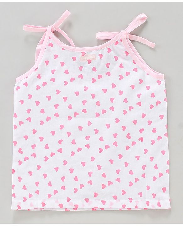 Babyhug 100 % Cotton Sleeveless Jhablas Pack of 3- Pink