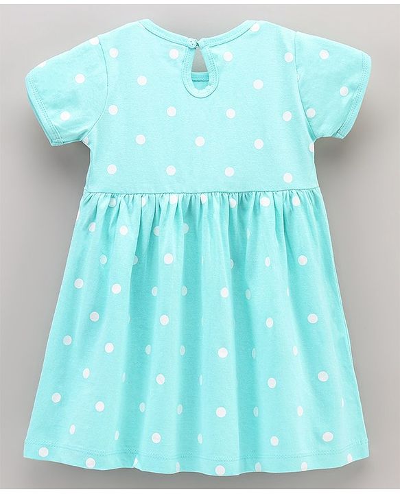 Babyhug 100% Cotton Full Sleeves Frocks Text Print Pack of 2 - Pink Turquoise