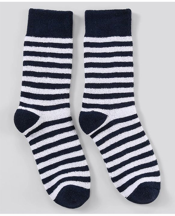 Pine Kids Anti Microbial Washed Soft Terry Socks Set of 2 Pairs - Navy