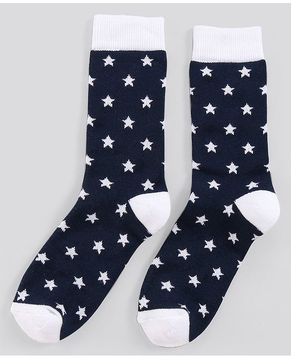 Pine Kids Anti Microbial Washed Soft Terry Socks Set of 2 Pairs - Navy
