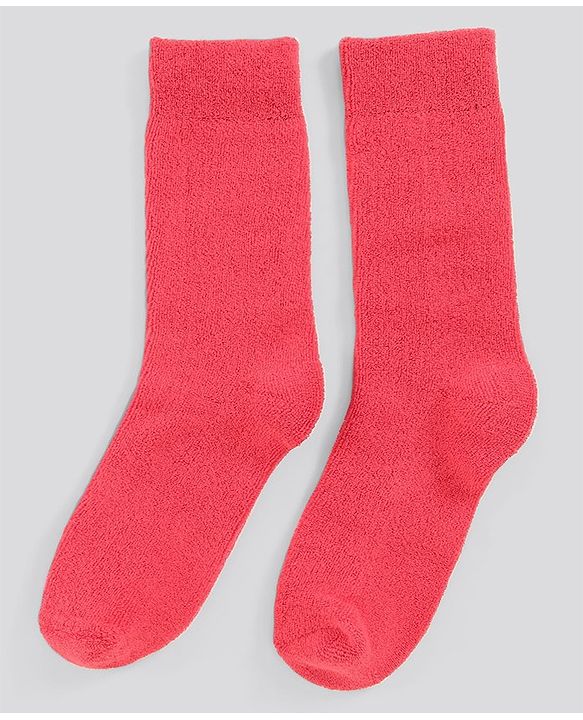 Pine Kids Anti Microbial Washed Soft Terry Socks Set of 2 Pairs - Navy Pink