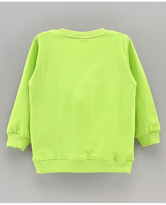 Babyhug Full Sleeves Sweatshirt Mickey Mouse Print - Lime Green