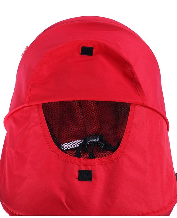 Babyhug Wander Buddy Stroller With Rear Parent Utility Box With Cup Holder - Red