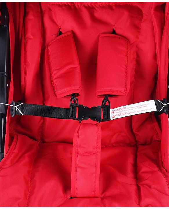 Babyhug Wander Buddy Stroller With Rear Parent Utility Box With Cup Holder - Red