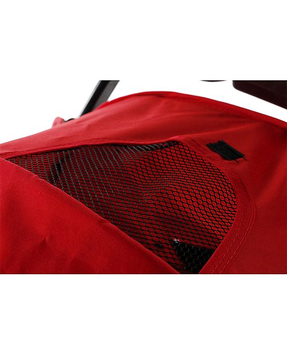 Babyhug Wander Buddy Stroller With Rear Parent Utility Box With Cup Holder - Red