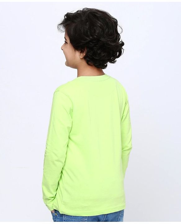 Pine Kids Full Sleeves Biowashed Solid T-Shirts Graphic Print Pack of 2 - Black Green