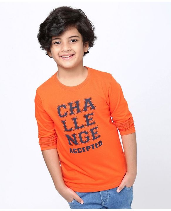 Pine Kids Full Sleeves Cotton Tshirt Pack of 2 - Multicolour