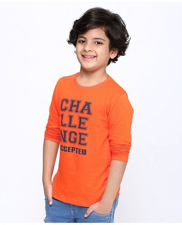 Pine Kids Full Sleeves Cotton Tshirt Pack of 2 - Multicolour