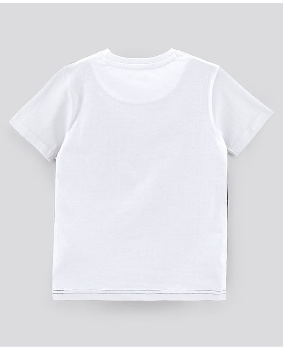 Pine Kids Half Sleeves Biowash T-Shirt Text Print - Multicolour