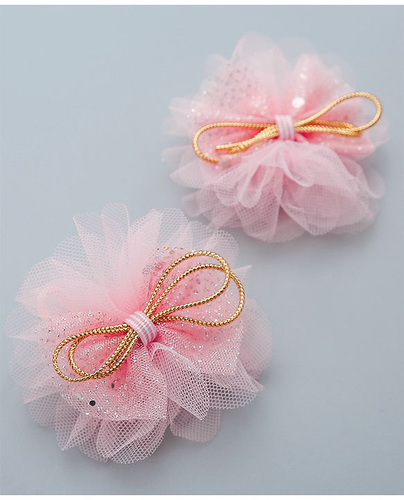 Pine Kids Hair Accessories  Free Size Combo Pack Of 5 - Peach