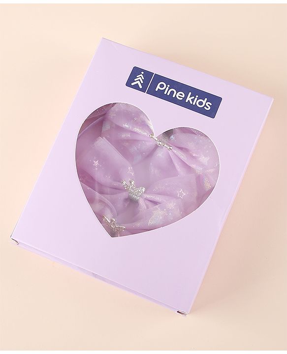 Pine Kids Free Size Hair Band and Rubber Bands Set of 5 - Purple