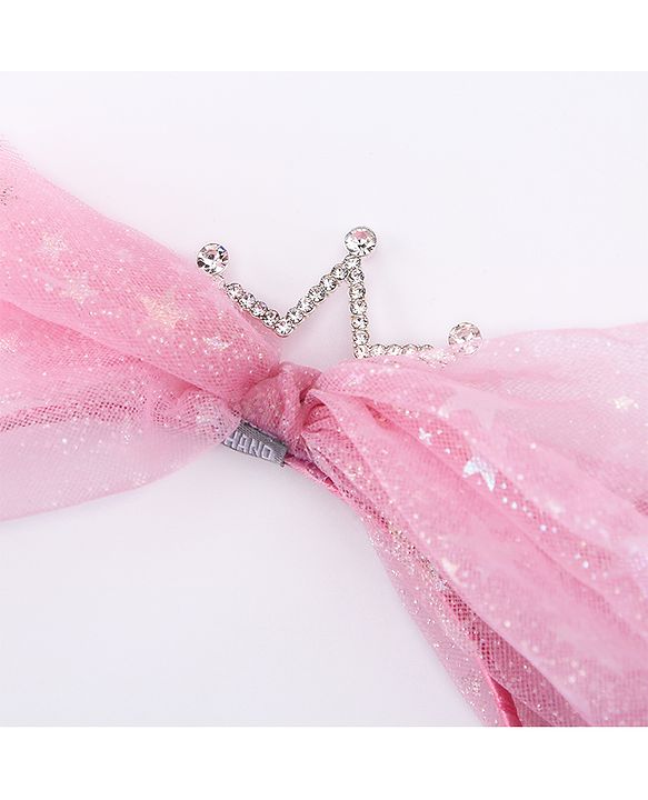 Pine Kids Free Size Hair Band and Rubber Bands Set of 5 - Pink