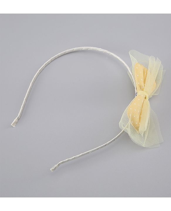 Pine Kids Free Size Hair Band and Rubber Bands Set of 5 - Yellow