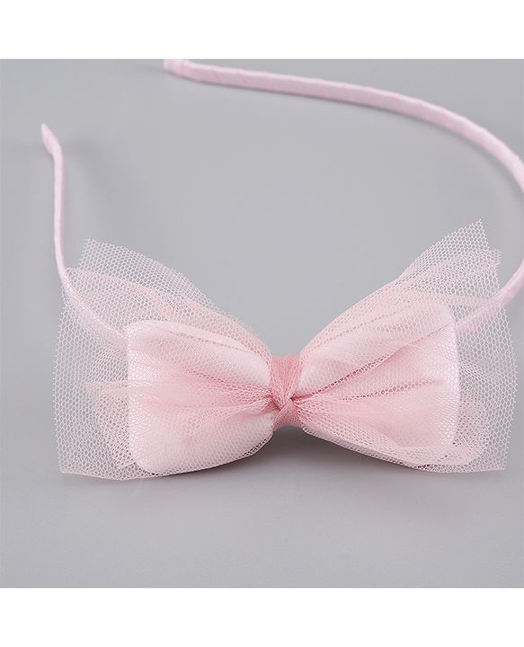 Pine Kids Free Size Hair Band and Rubber Bands Set of 5 - Light Pink