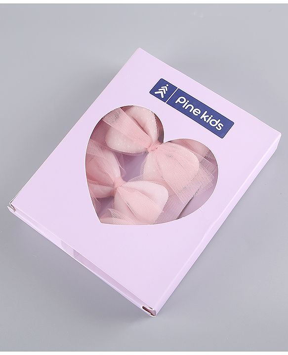 Pine Kids Free Size Hair Band and Rubber Bands Set of 5 - Light Pink