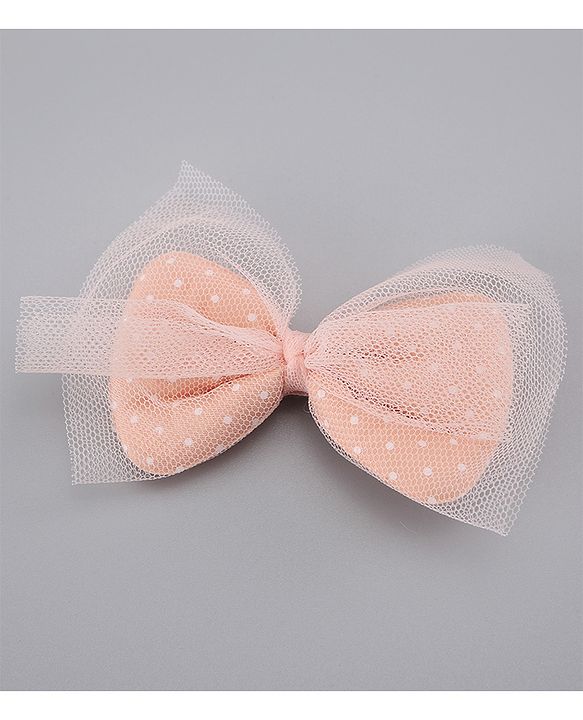 Pine Kids Free Size Hair Band and Rubber Bands Set of 5 - Peach