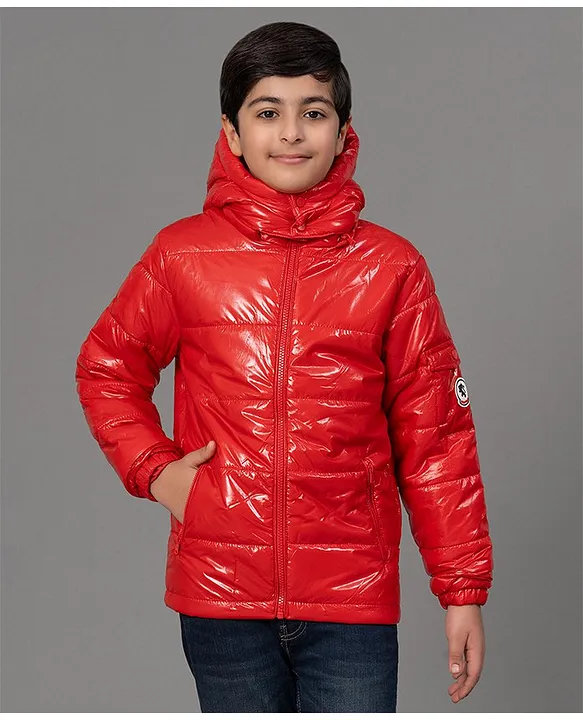 Buy Red Tape Boys Navy Blue Solid Hooded Puffer Jacket - Jackets for Boys  15854948 | Myntra