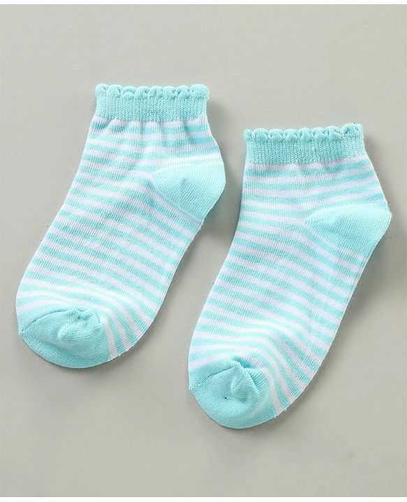 Cute Walk by Babyhug Cotton Blend Ankle Length Anti Bacterial Socks Unicorn Design Pack of 3 - Pink Blue