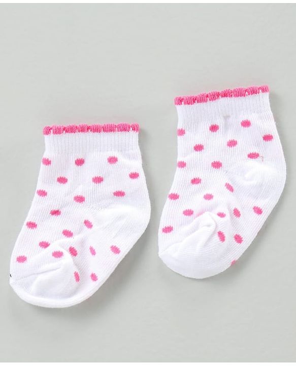 Cute Walk by Babyhug Cotton Blend Ankle Length Anti Bacterial Socks Kitty Design Pack of 3 - Pink Blue